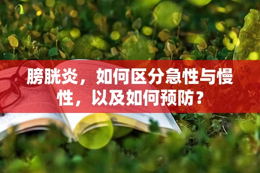膀胱炎，如何区分急性与慢性，以及如何预防？
