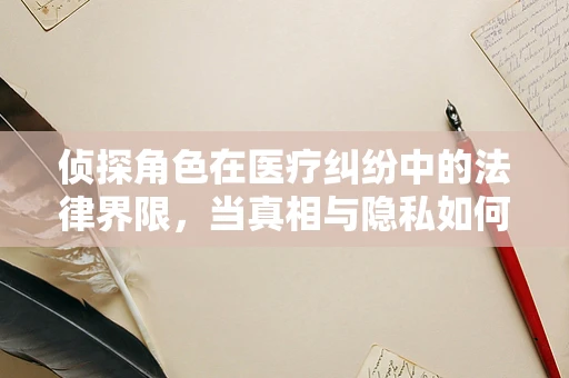 侦探角色在医疗纠纷中的法律界限，当真相与隐私如何共舞？