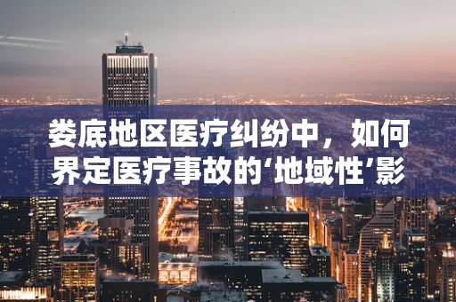 娄底地区医疗纠纷中，如何界定医疗事故的‘地域性’影响？
