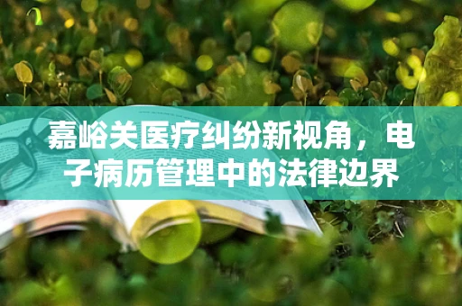 嘉峪关医疗纠纷新视角，电子病历管理中的法律边界