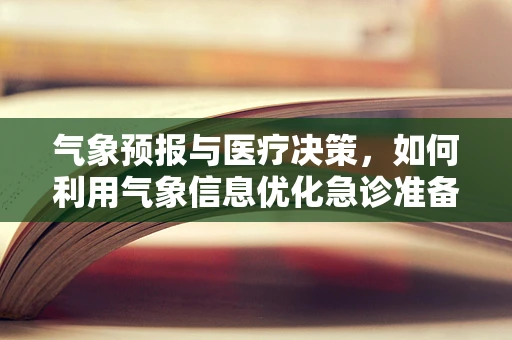 气象预报与医疗决策，如何利用气象信息优化急诊准备？