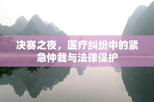决赛之夜，医疗纠纷中的紧急仲裁与法律保护