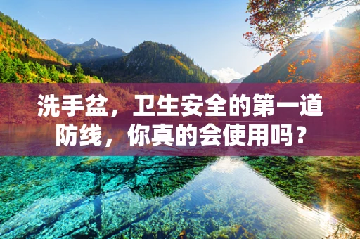 洗手盆，卫生安全的第一道防线，你真的会使用吗？