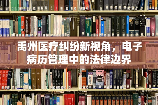 禹州医疗纠纷新视角，电子病历管理中的法律边界