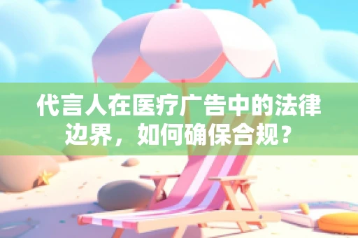 代言人在医疗广告中的法律边界，如何确保合规？