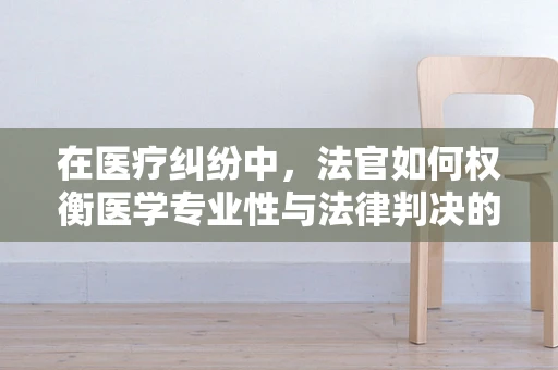 在医疗纠纷中，法官如何权衡医学专业性与法律判决的平衡？