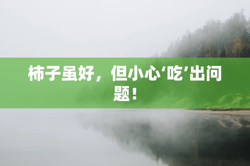 柿子虽好，但小心‘吃’出问题！