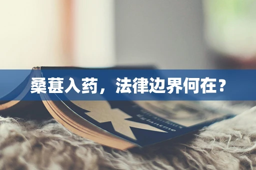桑葚入药，法律边界何在？