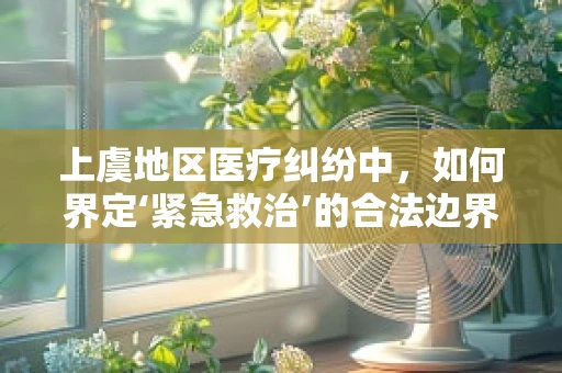 上虞地区医疗纠纷中，如何界定‘紧急救治’的合法边界？