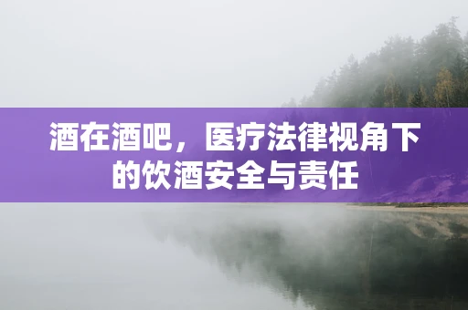 酒在酒吧，医疗法律视角下的饮酒安全与责任