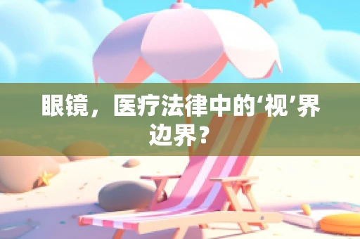 眼镜，医疗法律中的‘视’界边界？