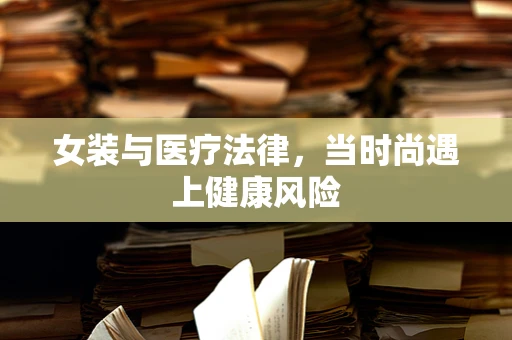 女装与医疗法律，当时尚遇上健康风险
