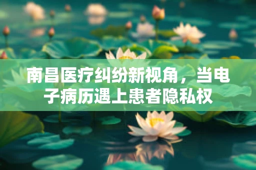 南昌医疗纠纷新视角，当电子病历遇上患者隐私权
