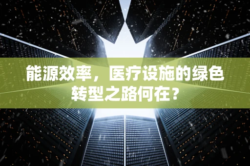 能源效率，医疗设施的绿色转型之路何在？