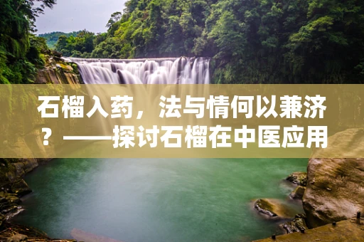 石榴入药，法与情何以兼济？——探讨石榴在中医应用中的法律与伦理边界