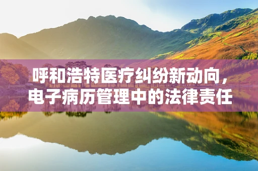 呼和浩特医疗纠纷新动向，电子病历管理中的法律责任界定