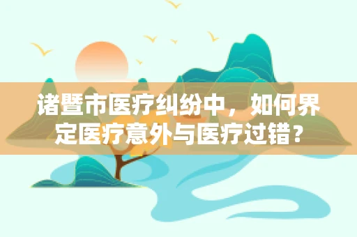 诸暨市医疗纠纷中，如何界定医疗意外与医疗过错？