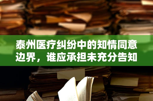 泰州医疗纠纷中的知情同意边界，谁应承担未充分告知的后果？
