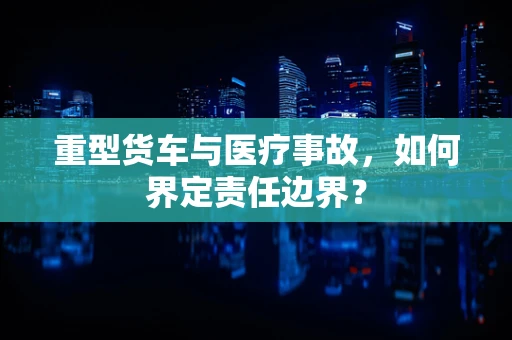 重型货车与医疗事故，如何界定责任边界？