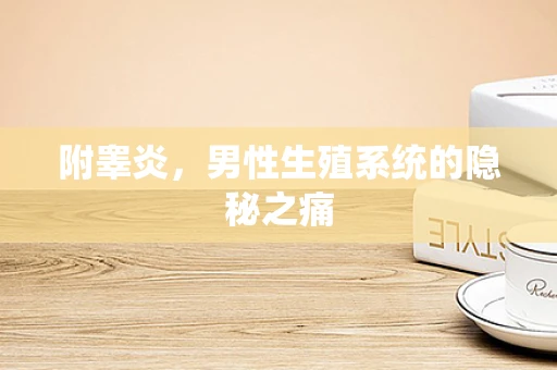 附睾炎，男性生殖系统的隐秘之痛