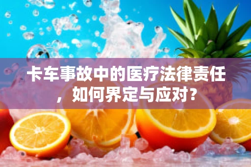 卡车事故中的医疗法律责任，如何界定与应对？