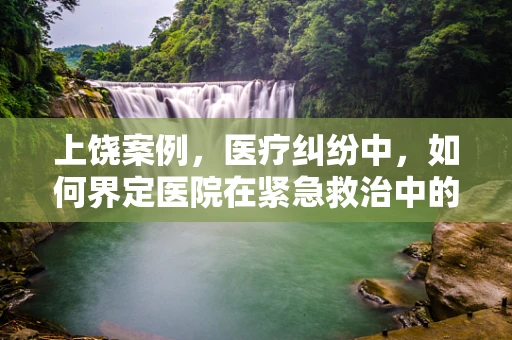 上饶案例，医疗纠纷中，如何界定医院在紧急救治中的法律责任？