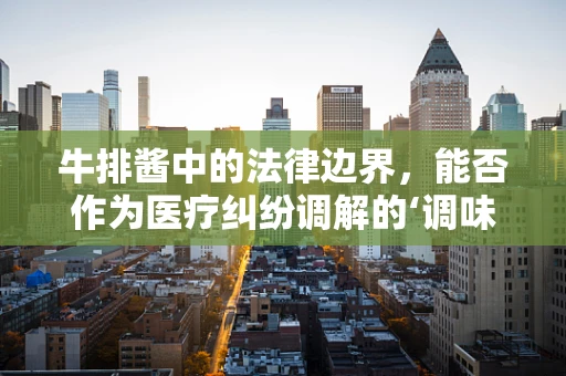 牛排酱中的法律边界，能否作为医疗纠纷调解的‘调味品’？