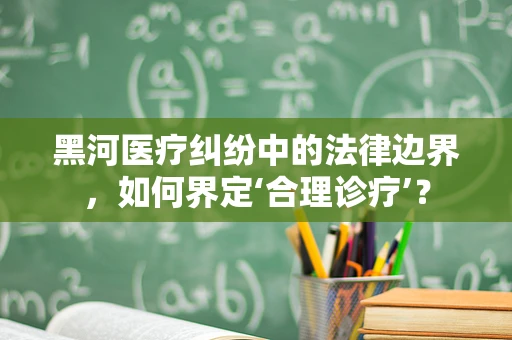黑河医疗纠纷中的法律边界，如何界定‘合理诊疗’？
