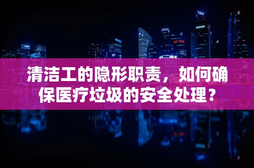 清洁工的隐形职责，如何确保医疗垃圾的安全处理？