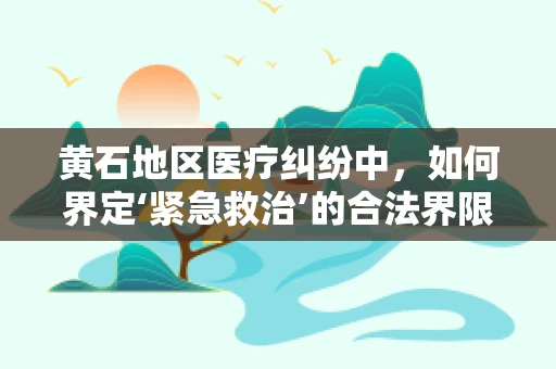 黄石地区医疗纠纷中，如何界定‘紧急救治’的合法界限？