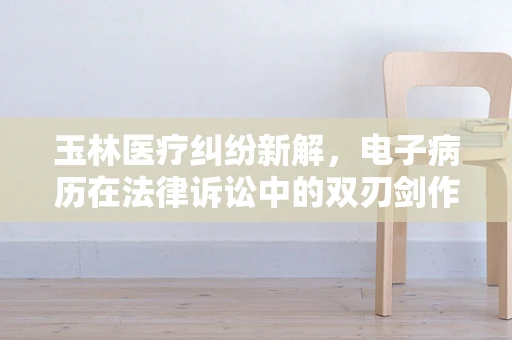 玉林医疗纠纷新解，电子病历在法律诉讼中的双刃剑作用