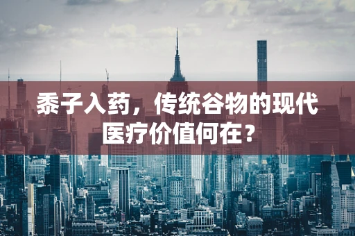 黍子入药，传统谷物的现代医疗价值何在？