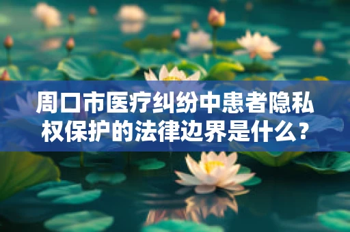 周口市医疗纠纷中患者隐私权保护的法律边界是什么？