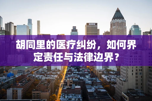 胡同里的医疗纠纷，如何界定责任与法律边界？