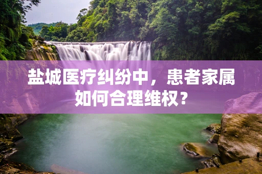 盐城医疗纠纷中，患者家属如何合理维权？