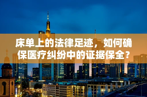 床单上的法律足迹，如何确保医疗纠纷中的证据保全？