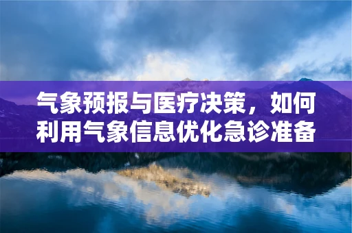 气象预报与医疗决策，如何利用气象信息优化急诊准备？