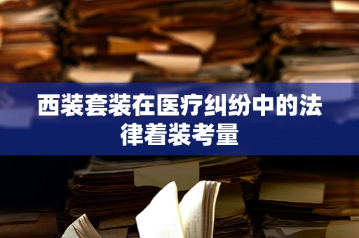 西装套装在医疗纠纷中的法律着装考量