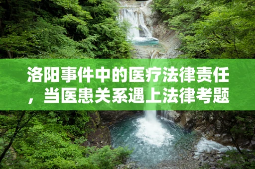 洛阳事件中的医疗法律责任，当医患关系遇上法律考题