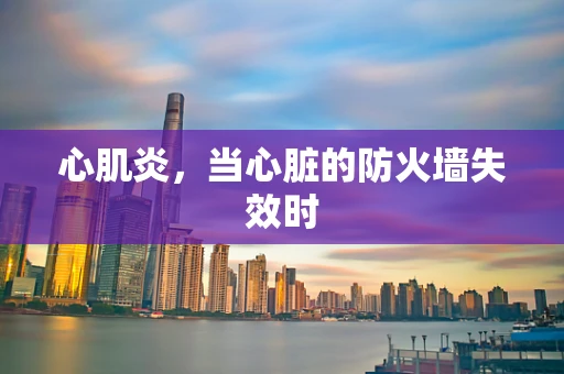 心肌炎，当心脏的防火墙失效时