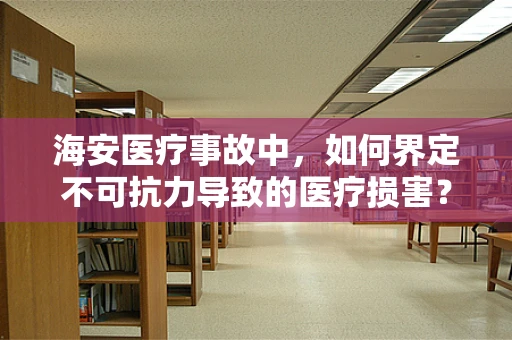 海安医疗事故中，如何界定不可抗力导致的医疗损害？