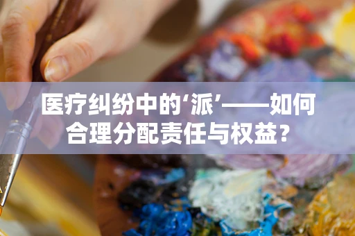 医疗纠纷中的‘派’——如何合理分配责任与权益？