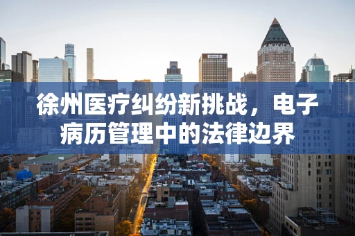 徐州医疗纠纷新挑战，电子病历管理中的法律边界