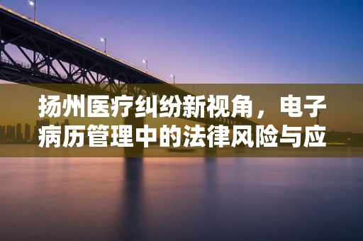扬州医疗纠纷新视角，电子病历管理中的法律风险与应对