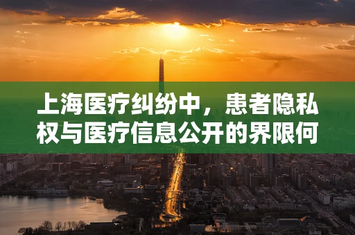 上海医疗纠纷中，患者隐私权与医疗信息公开的界限何在？