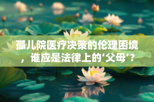 孤儿院医疗决策的伦理困境，谁应是法律上的‘父母’？