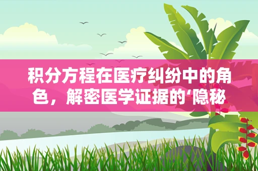 积分方程在医疗纠纷中的角色，解密医学证据的‘隐秘方程’