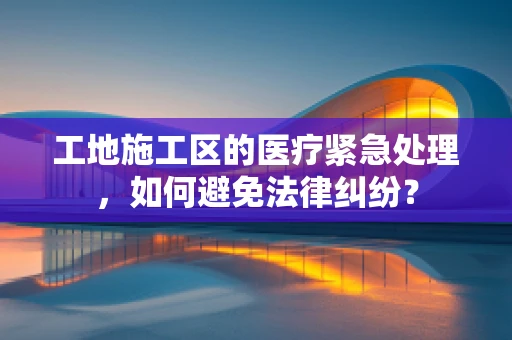 工地施工区的医疗紧急处理，如何避免法律纠纷？