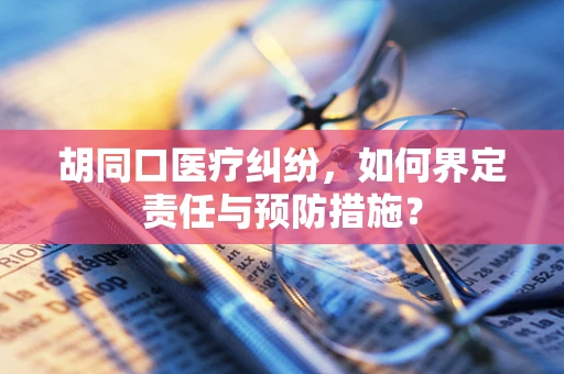 胡同口医疗纠纷，如何界定责任与预防措施？