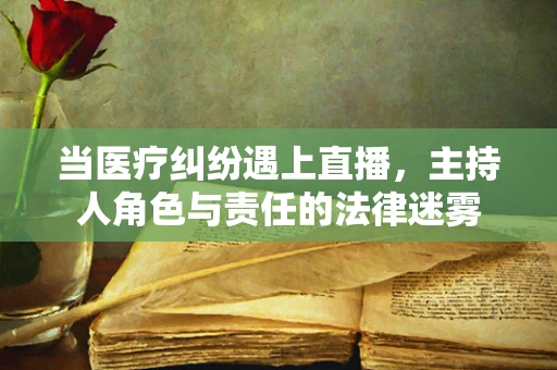 当医疗纠纷遇上直播，主持人角色与责任的法律迷雾
